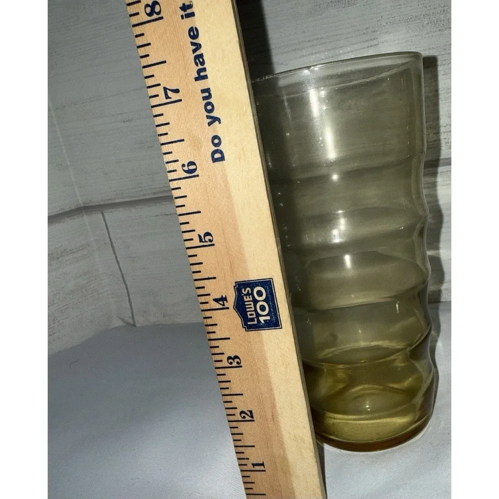 Federal Glass Tumbler Ringed Amber/Gold/Yellow‎ 7